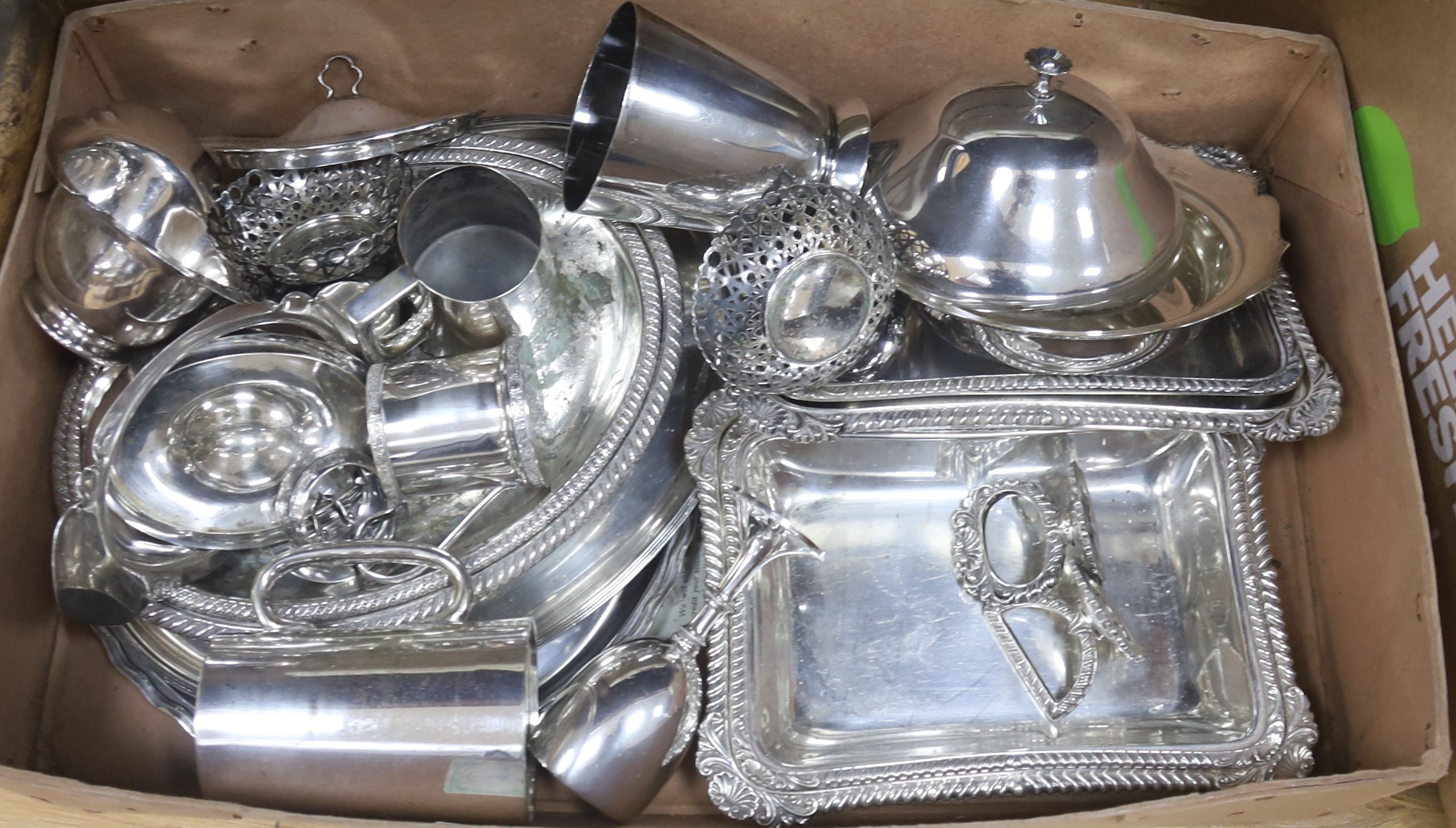 A quantity of mixed plated wares